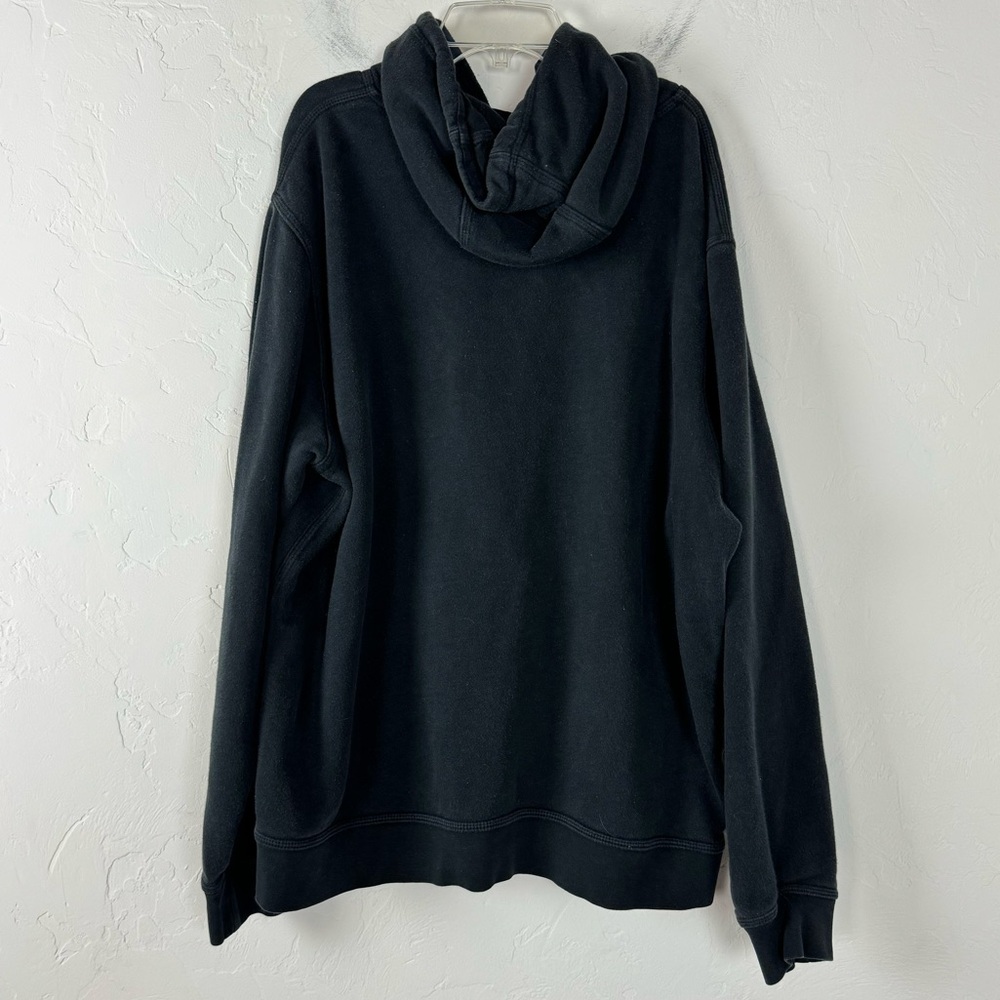 Nike Club Pullover Sweatshirt Hoodie Jacket Swoosh Logo Big Front Black Red - Picture 2 of 12